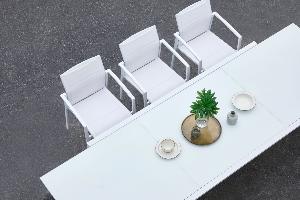 Silla aluminio exterior Orick Blanca