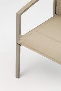 Silla aluminio exterior Orick Taupe