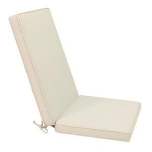 Cojín de asiento y respaldo alto 50x115x5 cm color beige