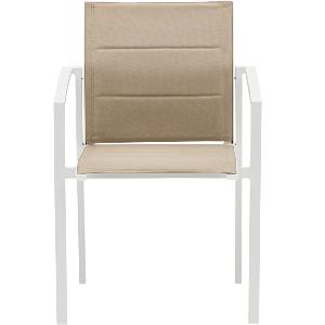 Silla aluminio exterior Orick Taupe