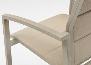 Silla aluminio exterior Orick Taupe