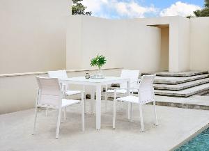 Silla aluminio exterior Orick Blanca