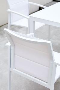 Silla aluminio exterior Orick Blanca